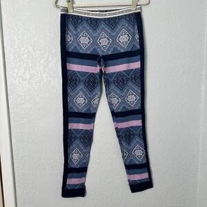 NWOT Victorias Secret thermal Blue Pink Patterned pajama Womens‎ Medium winter